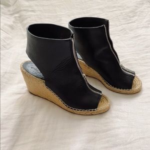 Celine Leather Espadrille Wedges